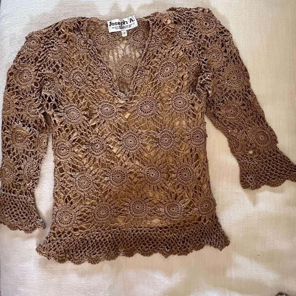 Joseph Tan Crochet Lace Blouse